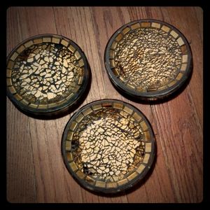 Set of 3 Mosaic Candle Holders